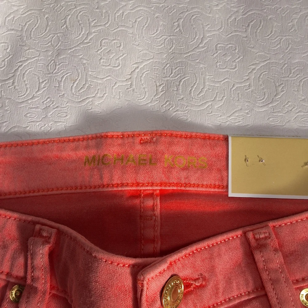 New Michael Michael Kors Izzy Skinny Ankle Cropped Jeans Pants Size 12 .